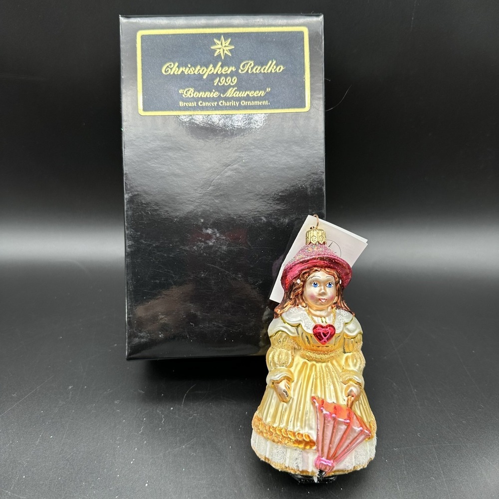 Christopher Radko 1999 "Bonnie‎ Maureen" Breast Cancer Charity ornament 99-SP-47